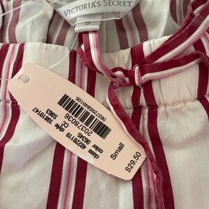Victoria's Secret Red and White Striped Pajama Shorts